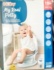 Nuby My Real Potty - Potty Training Toilet with Life-Like Flush Button & Sound