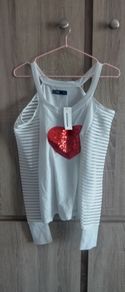 heart top fits size fits 6-8-10 new
