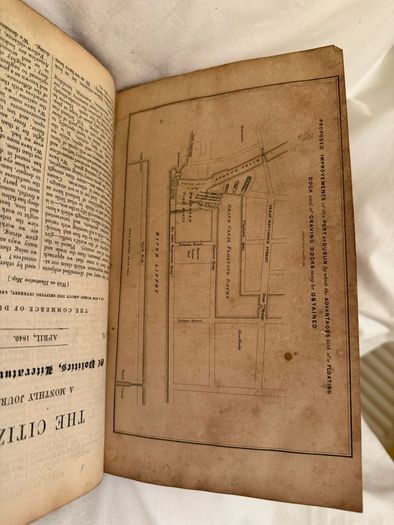 Antique book - The Citizen a monthly journal of politics, literature and art volume 1. November 1839-May 1840