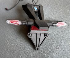 BMW S1000RR. Genuine License Plate Bracket/LED indicators.