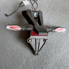 BMW S1000RR. Genuine License Plate Bracket/LED indicators.