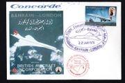 1976 Bahrain Inaugural Concorde Flight London (Heathrow)  to Bahrain (International) of 22nd January 1976 with multiple cancels both front and back
