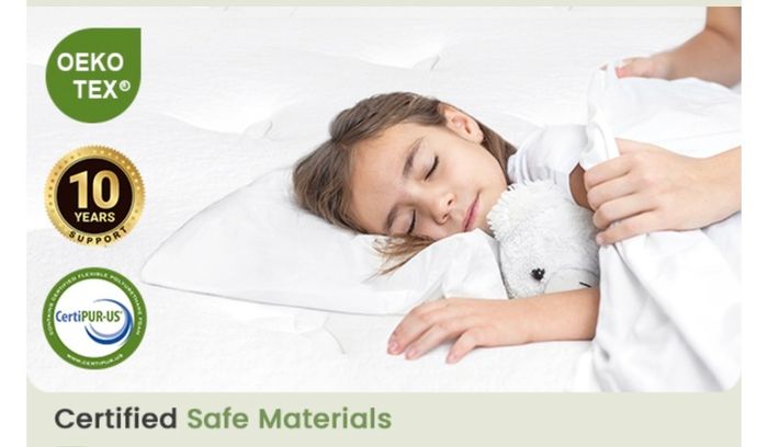 King Size Mattress Memory Foam Pocket Sprung Mattress, 150x200x25cm Hybrid Mattress, Medium Firm, 7-Zone Support, Edge Support, Motion Isolation