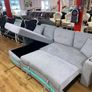 New Dallas Grey & Beige Fabric Electric Sofa Bed Image 7