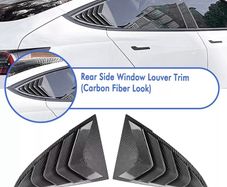 Tesla Model 3 Rear Side Window Cover Louver Sport Style 2017-2026 Accessories