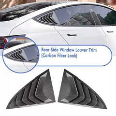 Tesla Model 3 Rear Side Window Cover Louver Sport Style 2017-2026 Accessories