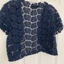 Kate Cooper Navy Lace Shrug Cardigan Size 14 Image 3