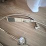 chrome bathroom mixer tap & extension pole. Image 5