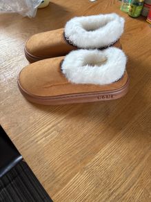 Comfortable Brown swede slippers