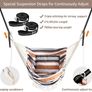 NEW SALE | Hammock Chair Hanging Swing 2 Seat Cushions Included,Strong Webbing Straps and Hooks for Easy Hanging Soft Cotton Weave Hanging Chair Side Pocket Large Tassel Chair Set Comfort Indoor Outdoor Image 2