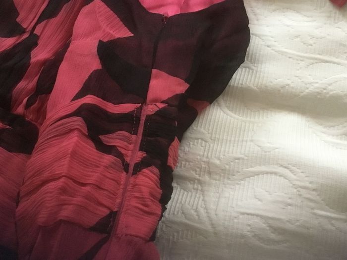 Coast Dress Dusty pink/ red and Black Haulter neck