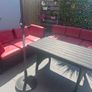 red outdoor leather cushions Image 3