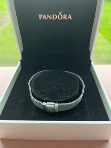 Pandora Reflexion Mesh Bracelet-Oxidised 17cm