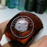 64 - Beautiful Vintage 4oz Bovril Dark Brown Glass Embossed Letters Jar Image 5
