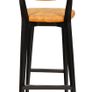 Ember Pulse Bar Stool  Black Beech Frame with Orange Chenille Image 5