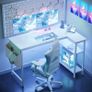 L Shaped Corner Desk - 140x70 cm Study Office Gaming Desk, Computer Desk Small Writing Table, Large Reversible Storage Shelves, Bookshelf Workstation for Study Play Work Home Office, White Image 8