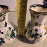 SET OF 2 SMALL Mason Ironstone Green Chartreuse Pattern Image 2