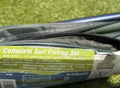 Surf 4.2 m fishing rod and  case