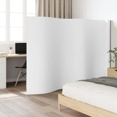 Room Divider White 165x600 cm Bamboo