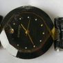 18k Gold Plated Vintage Dimpax Crystal Blue Glass Ladies Quartz Wrist Watch (some Scratches On The Crystal) Image 6