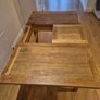 Solid Oak Dining Table - compact size (missing an extension leaf) Image 4