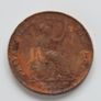 1845 Victoria Farthing Copper rare year Image 2