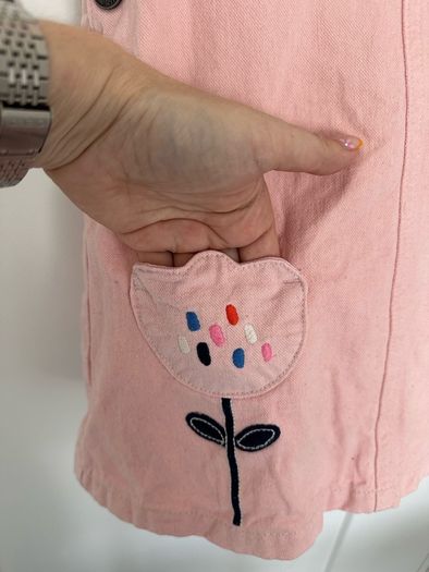 Mothercare pink dress with a cat for a girl, 116cm, 5-6 years