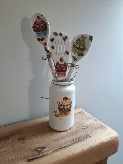 Set Of 3 Decorative Kitchen Utensils in the Jar