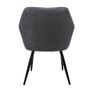 Dining chair set of 4 diamond quilting faux leather Brown or Grey Image 5
