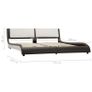 Bed Frame with LED Grey and White Faux Leather 150x200 cm Image 9