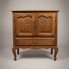 Mid-20th Century French Oak Side Cabinet