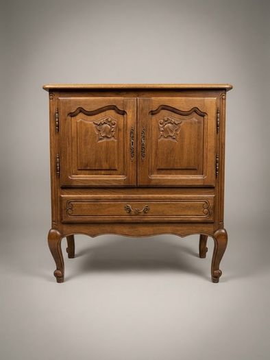 Mid-20th Century French Oak Side Cabinet