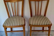 Mid-century pair of czechoslovakia beech chairs