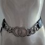 New with tags. 68cm Elasticated belt with Silver Chain & Diamante design to front. Image 3
