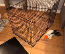 Large foldable dog cage