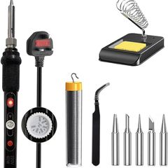 NEW SALE | Soldering Iron Kit Electric with Switch 60W Adjustable Temperature 200 Degrees - 450 Degrees Soldering Gun Welding