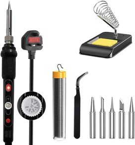 NEW SALE | Soldering Iron Kit Electric with Switch 60W Adjustable Temperature 200 Degrees - 450 Degrees Soldering Gun Welding