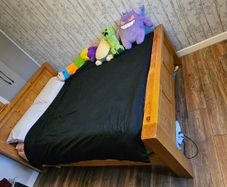 Solid wood king size bed