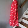 Very red floral dress, Size 20 Image 4
