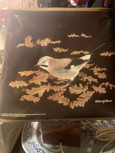 1960s bird themed table lamp free postage