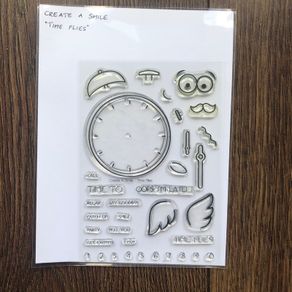 Create a Smile "Time Flies" photopolymer stamp set