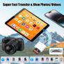 SD Card Reader for iPhone iPad, Lightning+USB C Memory Card Reader Adapter USB C SD Card Reader with Dual Slot MicroSD/SD USB OTG Adapter Camera Card Viewer, Plug and Play Image 3