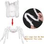 Halloween White Giant Spider, 150cm Hairy Spiders Halloween Realistic Large Fake Hairy Spider Props for Halloween Indoor Outdoor Decorations Image 6