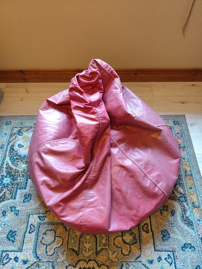 Bean Bag, Large, Chair, Red Leather