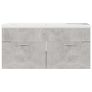 Sink Cabinet with Built-in Basin Concrete Grey Chipboard Image 8