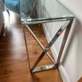 console table glass and chrome Image 3