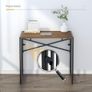83 cm Folding Small Desk, Writing Gaming Computer Camping Desk for Small Spaces, No Assembly Required Home Office Table, Espresso Image 4