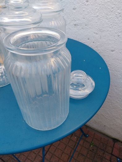 Glass airtight storage jars