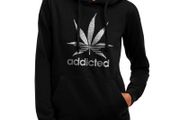 Addicted Marijuana Cannabis Plant Funny Dope Weed Pot Hoodie