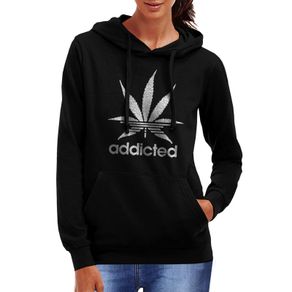 Addicted Marijuana Cannabis Plant Funny Dope Weed Pot Hoodie